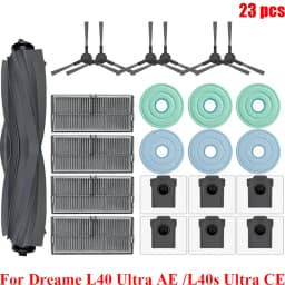 Accessories For Dreame L40 Ultra AE/ Dreame L40s Ultra CE/ Dreame D20 Ultra Cleaner Main Side Brush Fish Scale Microfiber Cloth