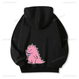Dinosaur Matching Brands Couple Sweatshirt Mr Mrs Pocket Print Hoody Casual Matching Newlywed Thermal Hoodie Y2k Fashion Hoodies