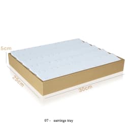 Organizer Case Jewellery Display Ring Tray Earring Holder Various Models Wholesale Luxury Gold White PU Necklace Jewelry