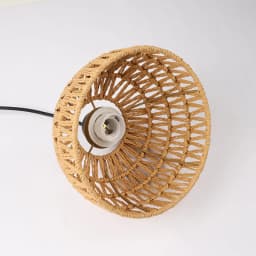 E27 Hemp Rope Woven Iron Pendant Lamp, Bulb Not Included, 1.2m Adjustable Hanging Wire for Kitchen Island Bar Corridor Decor