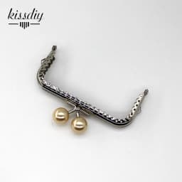 1PCS Super Lovely 10.5CM Silver Lace Pearl Bead Head Metal Purse frame Kiss Clasp DIY Bag Accessory