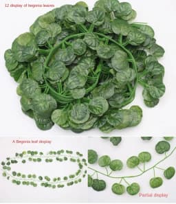 2.1M Artificial Plant Green Ivy Leaf Garland Silk Wall Hanging Vine Home Garden Decoration Wedding Party DIY Fake Wreath Leaves