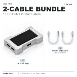 HMLAB ZNEO Gaming USB Hub - 2-to-3 Port, 8K Hz, Independent Power, With Screen, Trendy for Gaming Ambience Desk Setup
