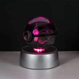Pokemon 3D Crystal Ball Pikachu Gengar Eevee Mewtwo Anime Game Pokeball Led Night Light Base Kids Birthday Gift Home Decoration