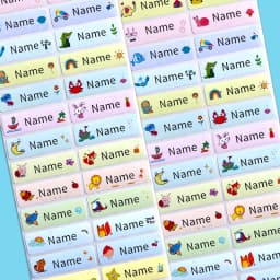 Customized Waterproof Name Labels for School - Personalized Stickers for Kids Lunch Boxes, Backpacks & Bottles, Multilingual
