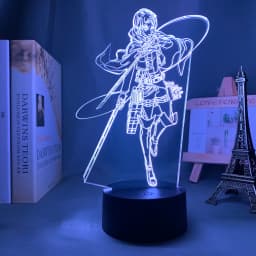 Anime Light Attack on Titan 4 Eren Yeager Figure for Bedroom Decor Night Light Kids Birthday Gift Shingeki No Kyojin 3d Lamp AOT