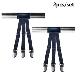 Men Shirt Stays Garters Belt With Locking Clamps,Adjustable Elastic Shirt Tuckers Garters,Shirt Holder,Leg Thigh Suspender Strap
