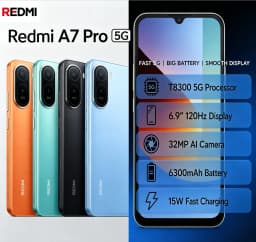 New Arrival 2026 Redmi A7Pro Global Version Unlocked Gaming Smartphone 8GB RAM 256GB ROM 6.9‑Inch FHD+ Full Display Helio G85