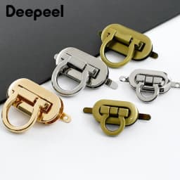 1/2/3/5Pcs Metal Square Turn Twist Locks Women's Bag Lock Buckle Decorative Handbag Closure Clasps Hardware Accessories
