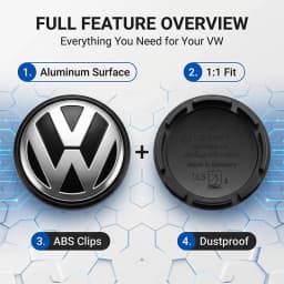 4PCS Car Badge Emblem Wheel Center Hub Caps Rim Hubcap Cover For VW Polo Golf-4 5 6 7 MK5 MK6 MK7 Tiguan Passat 3B7 601 171