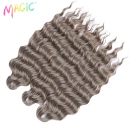 Magic 24Inch 3PCS Loose Wave Synthetic Crochet Hair Bundles Copper Red Heat Resistant Hair Extensions For Women Braiding Styling