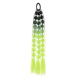 Synthetic 1Pcs Ponytail Extension Corlorful Bubble Braid Long Lantern Braided Ponytail with Hair Tie Straight Hairpieces
