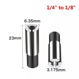 1/2" 1/4" 1/8" Collet Adaptor Shank Reducer Bit CNC Spindle Router 4/6/8/10mm Drill Bits Spindle Milling Cutter Collet Sleeve