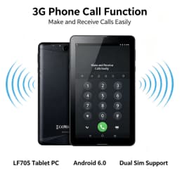7 INCH 2GB RAM 16GB ROM LF705 3G Phone Call Tablet PC Android 6.0 MTK8735 Quad-Core 2 X Sim Card 1024 X 600 Pixels