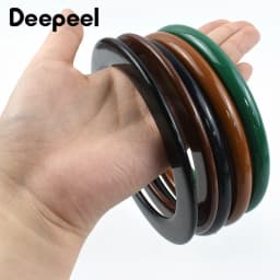 2/4/10Pcs Deepeel 10/11.4cm Round Plastic Bag Handle Purse Frame Handbag Kiss Clasp Bracket DIY Handmade Bags Sewing Accessories