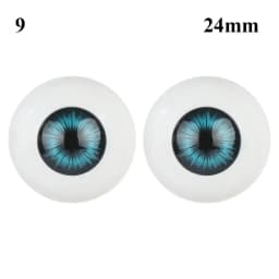 1Pair 22mm 30mm Realistic Half Round Craft Accessories Acrylic DIY Eyeballs Reborn Doll Eyes BJD Mini Easy Use Simulation