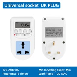 Digital Timer Switch Electronic 12/24 Hour Weekly Programmable Timing Socket EU UK US Plug Outlet Kitchen Appliance Time Control