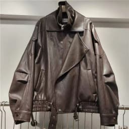 Faux Leather Jacket for Women Casual Solid Long Sleeve Zipper Pu Leather Coats New Autumn Fashion Female Streetwear Coat