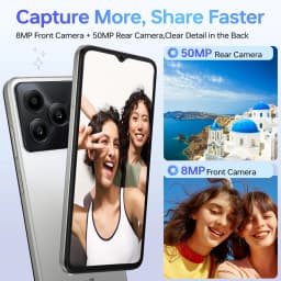 DOOGEE Note56 Plus entsperrtes Android 16 Handy, 48 GB + 256 GB/2 TB TF Erweiterung, 6,5 Zoll HD+ 90 Hz Display, 6150 mAh