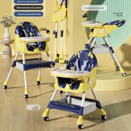 Babyfond Children's Dining Chair Multifunctional Variable Rocking Horse Baby Seat Foldable Recumbable Infant Dining Table