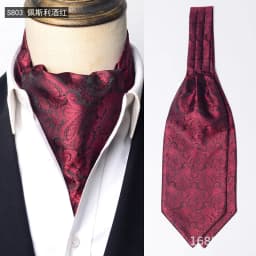 Luxury Mens Vintage Polka Dot Ascot Tie Wedding Formal Cravat Scrunch Self British Gentleman Polyester Paisley Retro Neckties