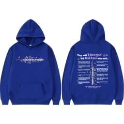 Kai Azer I Love You in Powerless Graphic Sweatshirts Men Women Vintage Hip Hop Classic Hoodie Hot Sale Oversized Hipster Hoodies