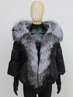 Women Coat White Duck Down Jacket Super Large Real Red Fox Fur Collar Hooded New Fashion Outerwear Puffer Jacket New