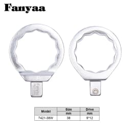 Fanyaa Bolt Nut Torque Spanner Plum Head 9*12mm Drive Square End Plum Ring Diameter 7-38mm Wrench Replacement Head Part
