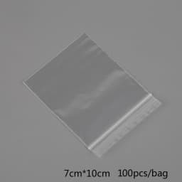 100pcs/bag 5*7/6*8/7*10/8*12/10*15/12*17cm Zipped Lock Reclosable Plastic Poly Clear Bags Bulk Jewelry Craft Accessory Packaging