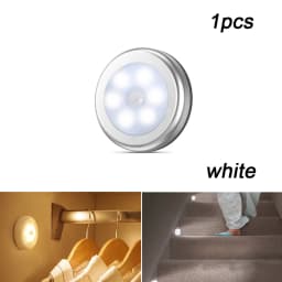 6LED Beads Sensor Night Light PIR Infrared Motion LED Bulb Auto On and Off Closet Battery Power For Home Wall Lamp Cabinet Stair
