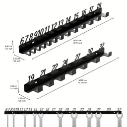 [Durable Screw Organizer] Durable Heavy-Duty Metal Wall-Mounted Screw Organizer with Numbered Slots (61 for #6, 31 for #8, Etc.)