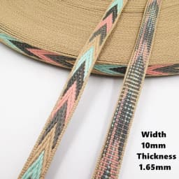 3Yards 10-20MM Retro Jacquard Substantial Thick Webbing Bag Belt Straps Ribbon for DIY Horse Or Big Pet Collar Clothing Sewing