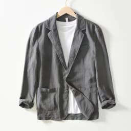 man's Coat 2026 New Casual Suit single-layer Jacket Solid Color Cotton Linen Solid Color Button Pocket Long Sleeve Clothing