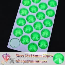 VC Neon Fluorescent Roundness Sew on Rhinestone Roundness Sewing Diamond Glass Diamond Flatback DIY Accessories Wedding