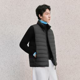Semir Men Down Vest Water Repellent Lightweight Build 90 Percent Down Fill Stand Collar Solid Color Commuter Style 2026 Winter