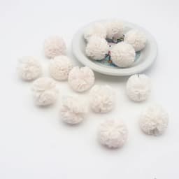 30-60 Pcs 2.5 Cm Lace Gauze Elastic Flower Ball DIY Craft Supplies Headwear Jewelry DIY Pendant Material Yarn Ball Pompons