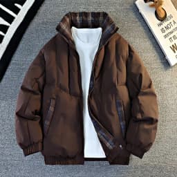 2026 Winter Loose Cotton-padded Jackets for Men Thickened Warm Parkas Male Trend Stand Collar Bread Clothing Coats M806