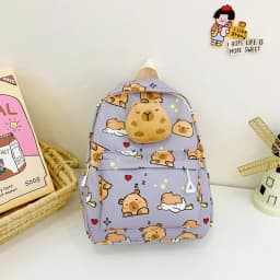 Cute Cartoon Capybara Backpack Plush Large Capacity School Bags Simple Pattern Book Bag Kawaii GirlSchool Backpack Mochila Mujer
