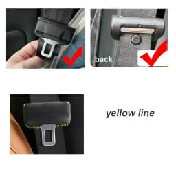 Universal Car Seat Belt Buckle Clip Protector Leather Interior Button Case Anti-Scratch Cover Safety Accessories