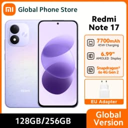 Xiaomi Redmi Note 17 4G Smartphone Global Version 120Hz 6.99" Display 4GB/6GB/8GB RAM 7700mAh 45W 50MP Snapdragon® 6s 4G Gen 2