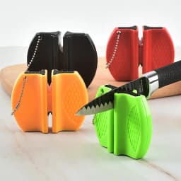 1pcs Mini Knife Sharpener Rough And Delicate Double Sided Sharpener Portable Ceramic Sharpener Pocket Outdoor Camping And Hiking