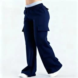 No logo Men's Casual Pants Multiple Pockets American Style Work Pants Women Low Waist Belted Straight Leg Wide Leg Pants