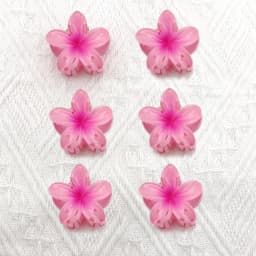 6Pcs Gradient Hair Clips New Flower Hair Claws Small Size Fashion Headwear Hairpin Crab Barrette Hair Accessories for Women