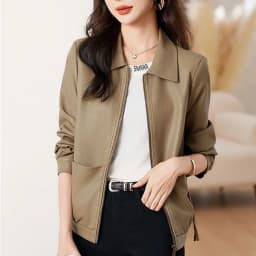New 2026 Temperament PU Leather Jacket Women's Autumn Lapel Loose Motorcycle Jacket Ladies Casual Female Outwear Overcoat