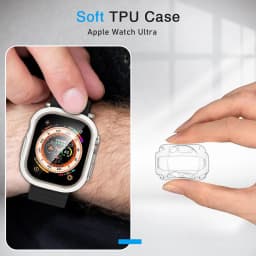 Case for Apple Watch Ultra 4 3 2 49mm Screen Protector TPU Anti-Scratch Shockproof Shell Protective Cover iWatch Series Ultra