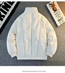 2026 Winter Loose Cotton-padded Jackets for Men Thickened Warm Parkas Male Trend Stand Collar Bread Clothing Coats M806