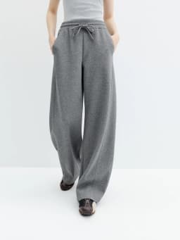 FSLE 2026 Fall Women's High Waisted Barrel Leg Soft Brushed Fleece Jogger Pants - Straight Cut Casual Pants for Daily Wear
