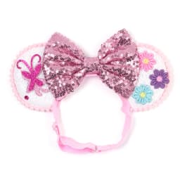 Mouse Ears Adjustable Headband Cartoon Sequin Bows Headband Birthday Party Christmas Princess Cosplay Costume For Women Adult