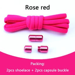 Elastic No Tie Shoelaces Semicircle Shoe Laces For Kids and Adult Sneakers Shoelace Quick Lazy Metal Lock Laces Shoe Strings