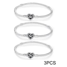 925 Sterling Silver Bracelets Bangles Original Love Heart Clasp Charms Beads Snake Chain Luxury DIY Jewelry For Women Gift